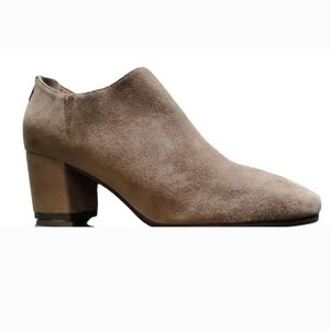 Chocolat Blu Orra Women's Suede Zip Back  Covered Block Heel Bootie Shoe Size 10